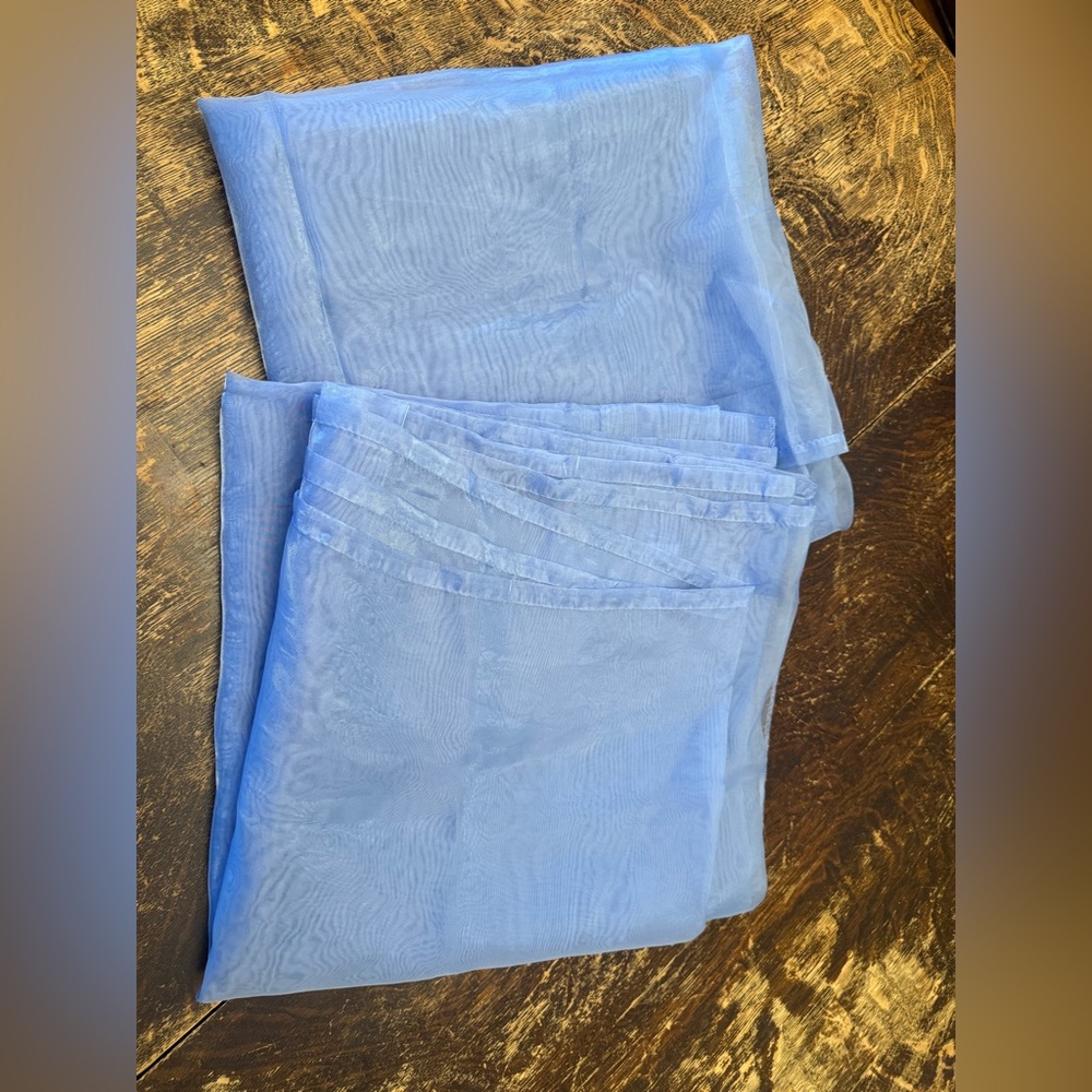 Light Blue Sheer IKEA Long Curtains